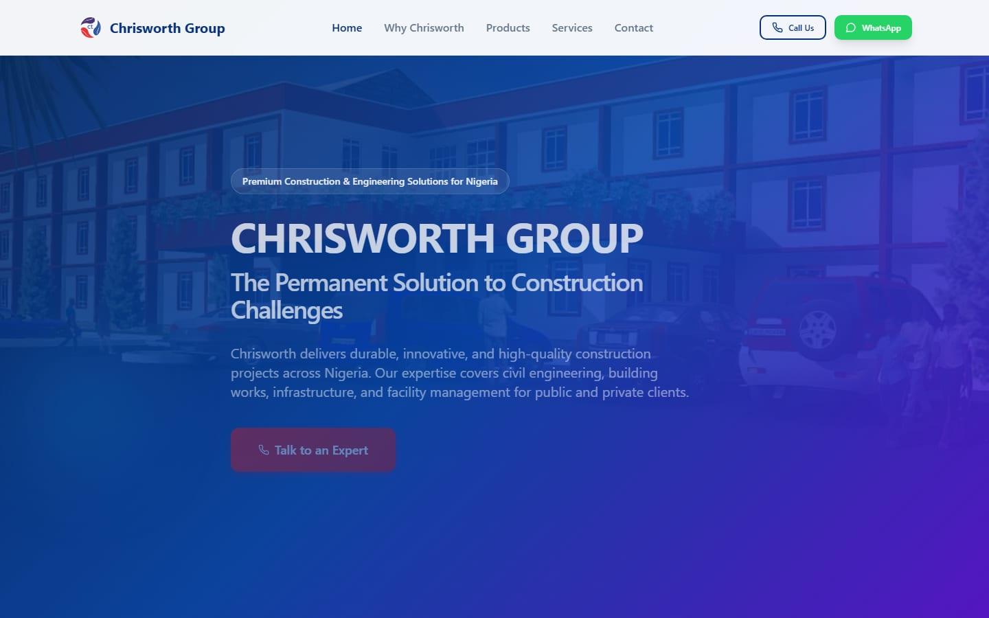 Homepage of Chrisworth Group