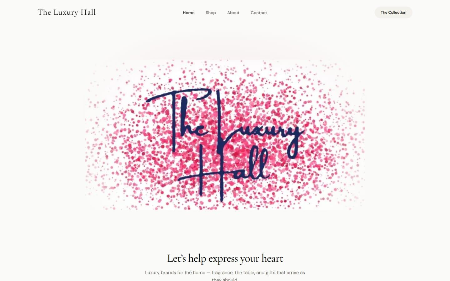 Homepage of The Luxury Hall